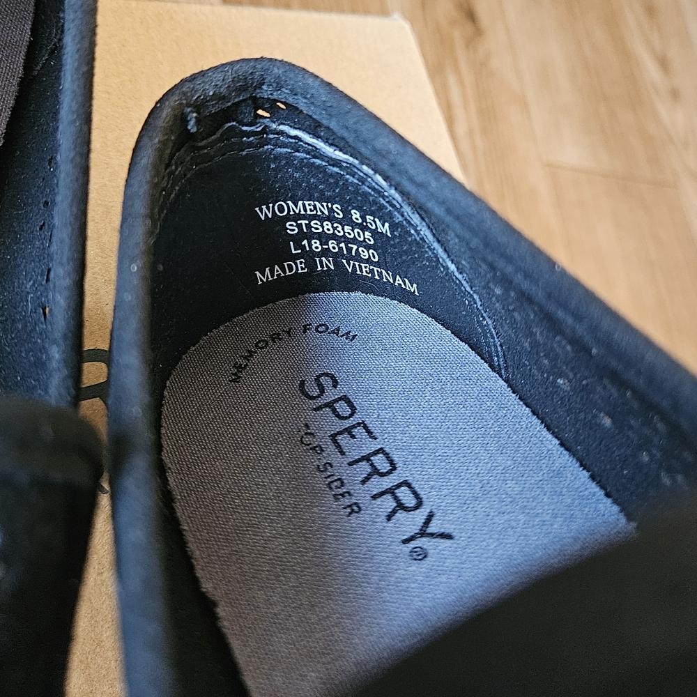 Sperry Seaside Perf Emboss Blk Women's Size 8.5 (… - image 5